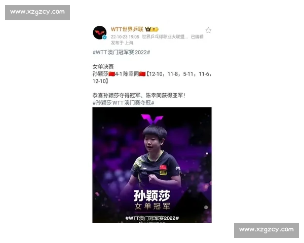 倒计时 2 天！孙颖莎正手锁死张本美和 澳门卫冕剑指双冠